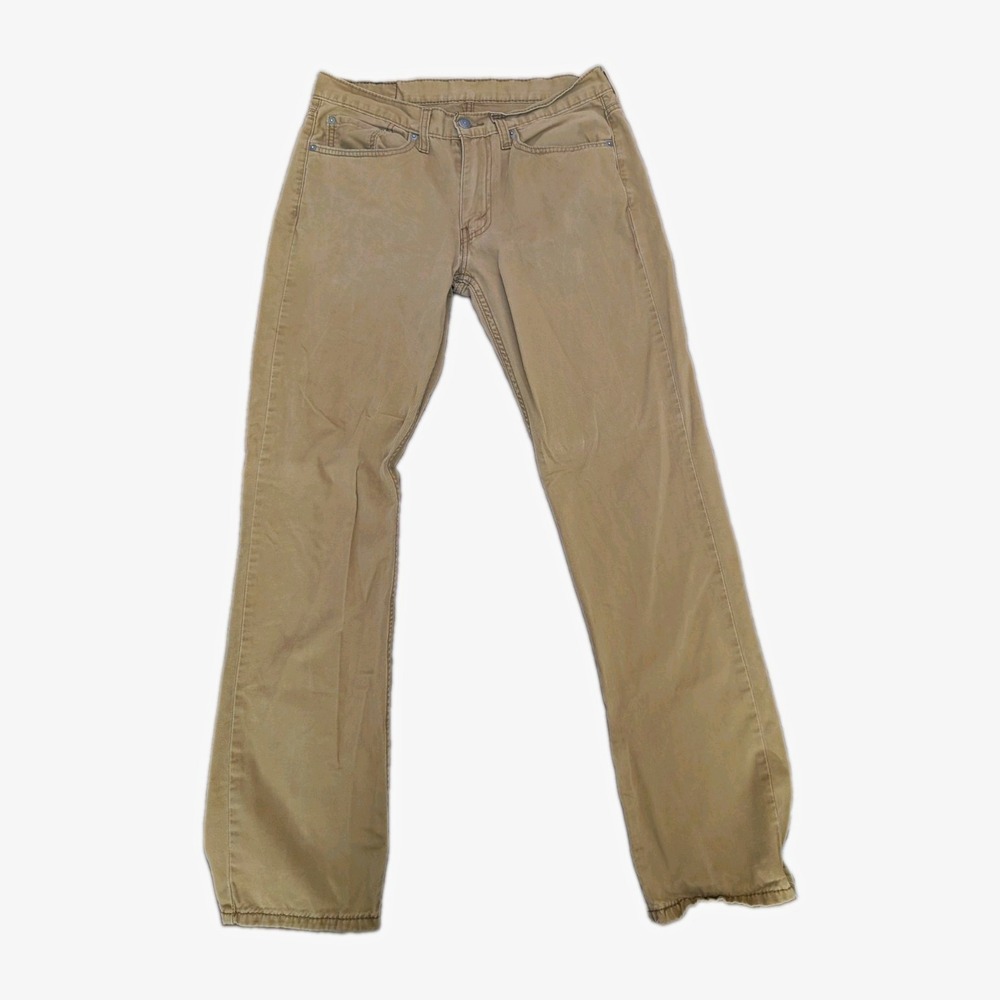 Levi's Men's Brown Medium Wash Straight Fit Denim Jeans 5-Pocket Logo 32x32